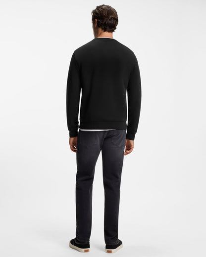 BOSS Orange We Start Mens Cotton-terry sweatshirt  - Black 001 full length, back