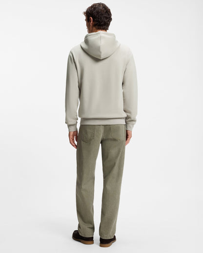 BOSS Orange We Talk Mens Pullover hoodie with logo patch  - Light Beige 271 full length, front