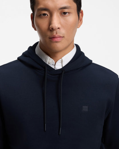 BOSS Orange We Talk Mens Pullover hoodie with logo patch  - Dark Blue 404, detail