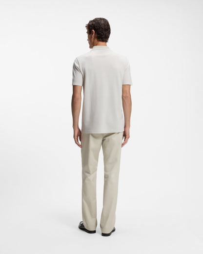 BOSS Orange Pe Passerford Mens Polo Shirt - Light Beige 272 full length back