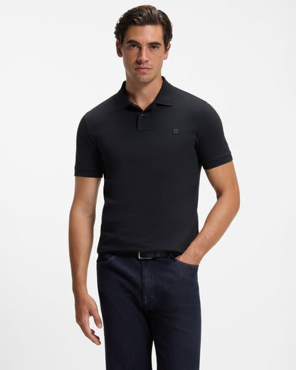 BOSS Orange Pe Passenger Mens Short Sleeve 2-Button Polo Shirt - Dark Blue 404