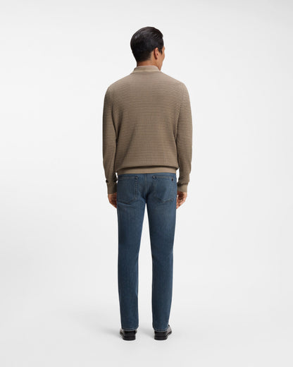 BOSS Orange Abikolo N Mens Crew Neck Jumper - Open Brown 246 full length back