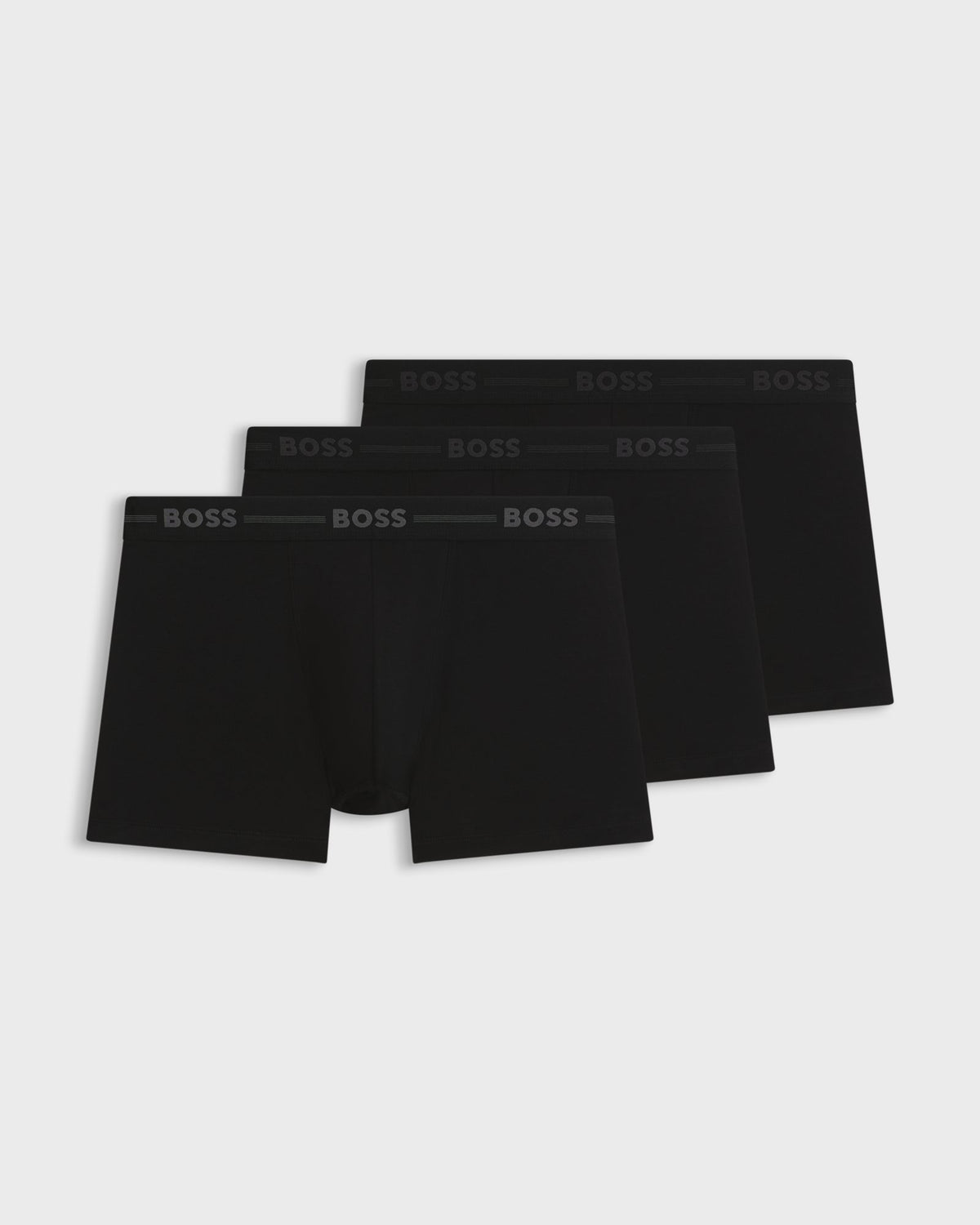 BOSS Orange 3-Pack Mens Stretch-Bamboo Boxer Briefs - Black 001
