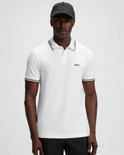 BOSS Green Paul Mens Short Sleeve Polo Shirt With Contrast Tipping