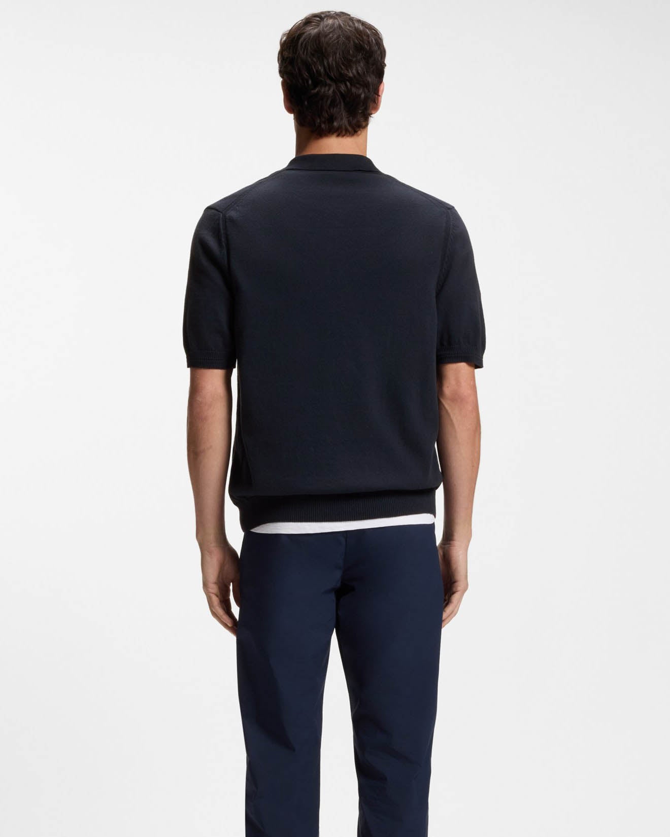 BOSS Orange Asac_P Mens Short Sleeve Polo Shirt - Dark Blue 404