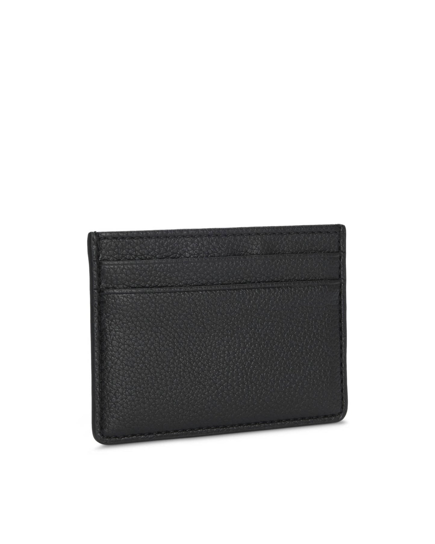 BOSS Orange Ray Mens Grained Faux-Leather Card Holder with Logo Trim - Black 001