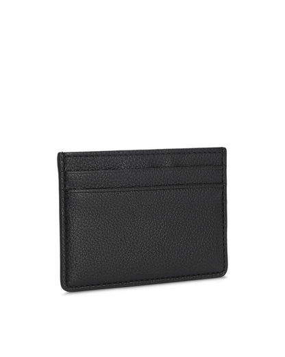 BOSS Orange Ray Mens Grained Faux-Leather Card Holder with Logo Trim - Black 001