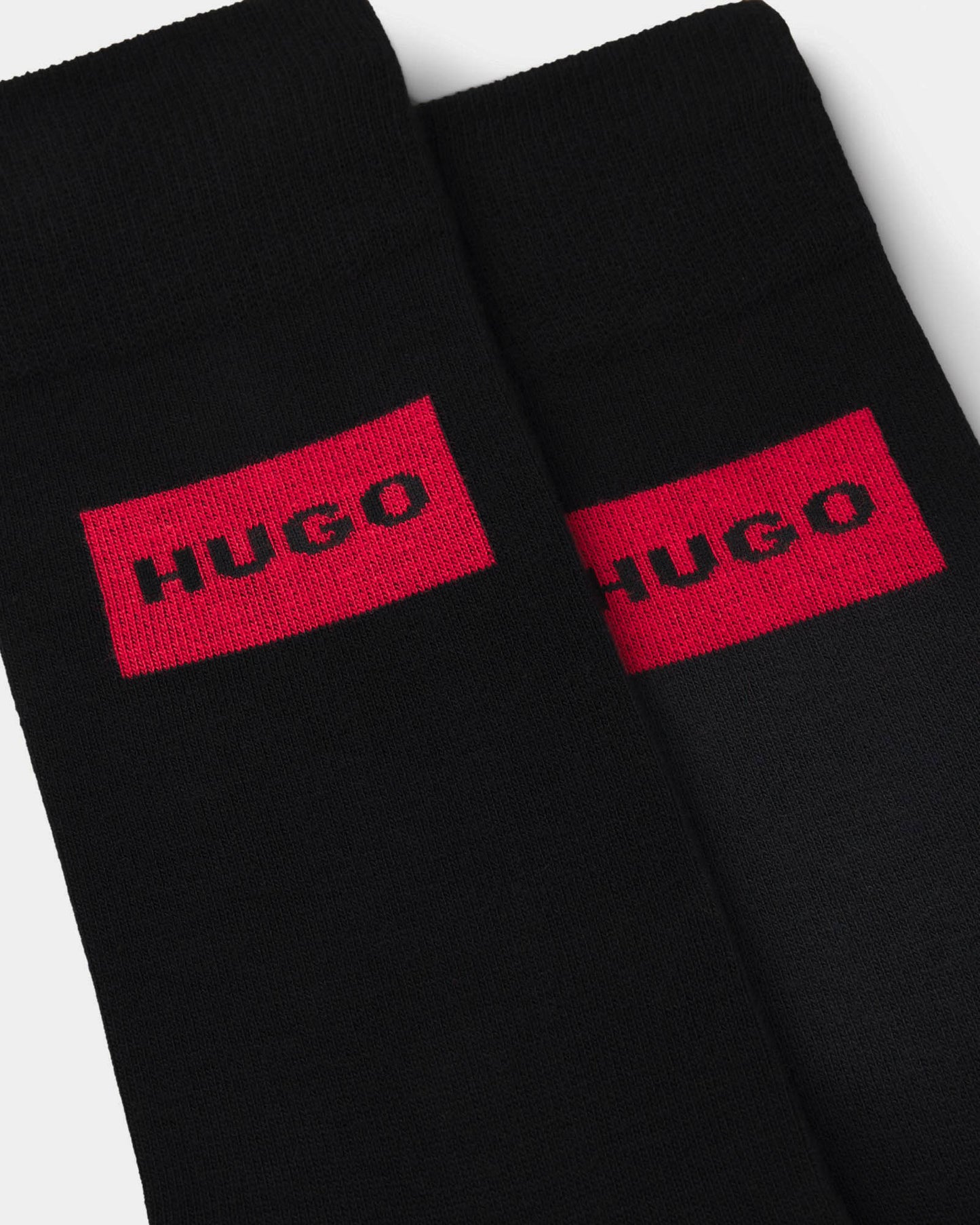 HUGO 2-Pack Mens Red Label Socks - Black 001 - CHO - Designer Mens Underwear & Socks