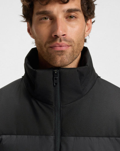 BOSS Green Block-X Mens Water-Repellent Down Jacket with Detachable Hood - Black 001