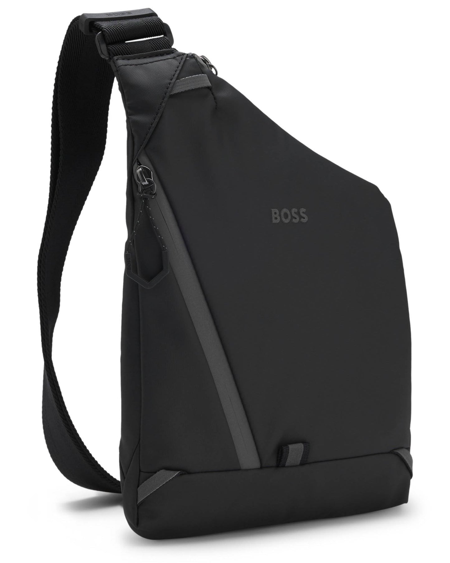 BOSS Orange Stenson Mens Crossbody Bag - Black 001 | CHO | Designer Mens Crossbody Bags