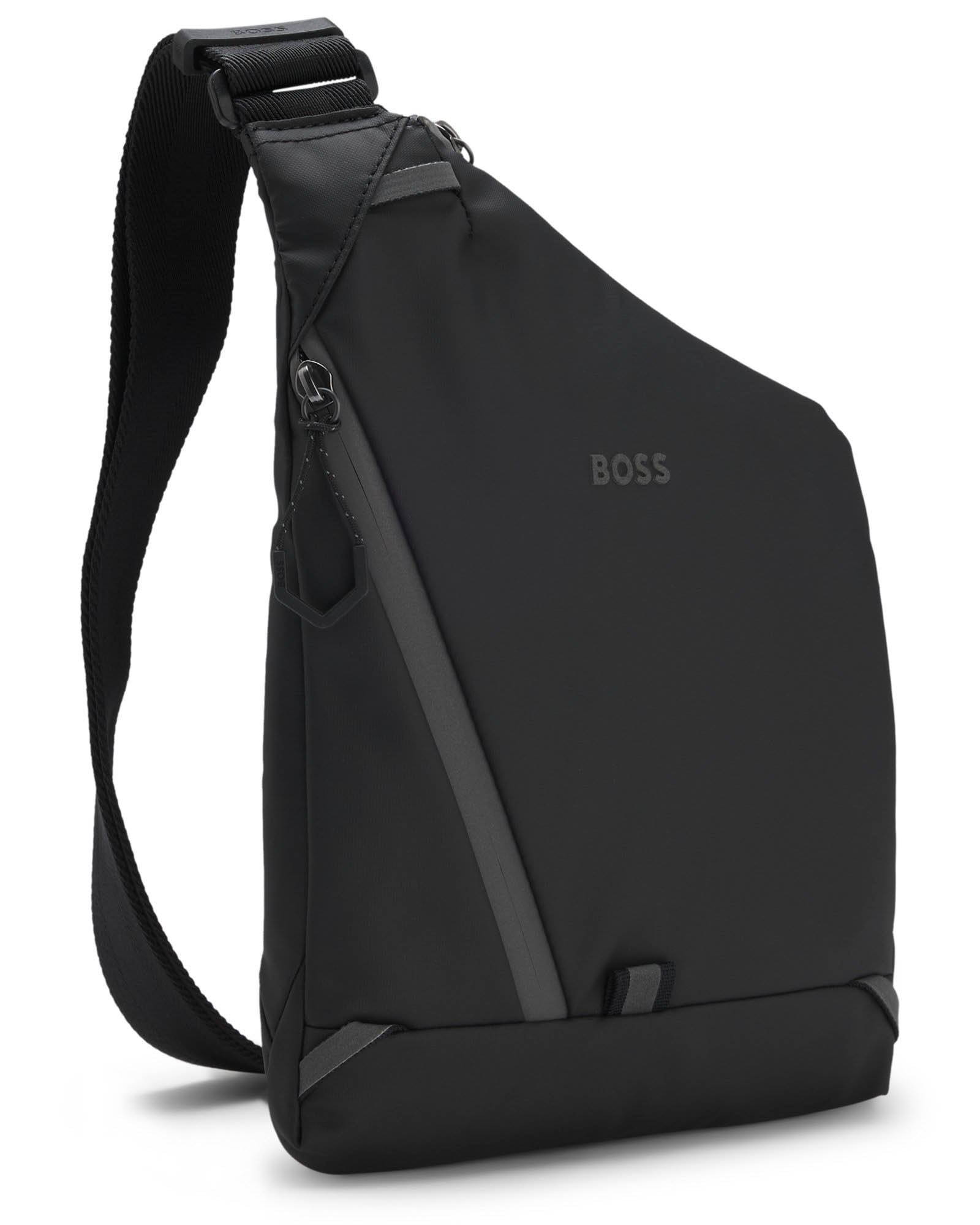 BOSS Orange Stenson Mens Crossbody Bag - Black 001 | CHO | Designer Mens Crossbody Bags