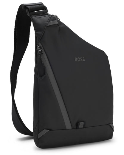 BOSS Orange Stenson Mens Crossbody Bag - Black 001 | CHO | Designer Mens Crossbody Bags