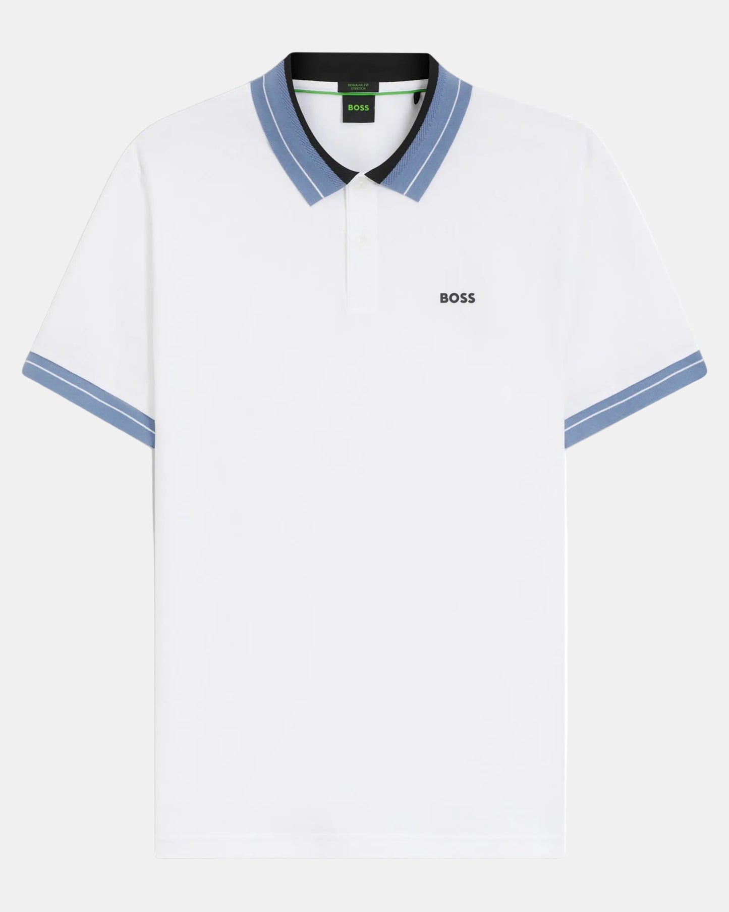 BOSS Green PL_Member Mens Short Sleeve Polo Shirt - White 100