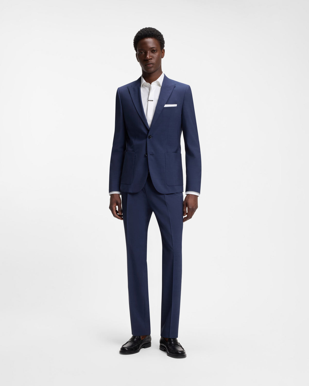 Hugo Arti Mens Extra - Slim - Fit Suit Jacket In A Wool Blend - Open Blue 498 | CHO | Designer Mens Suit Jackets