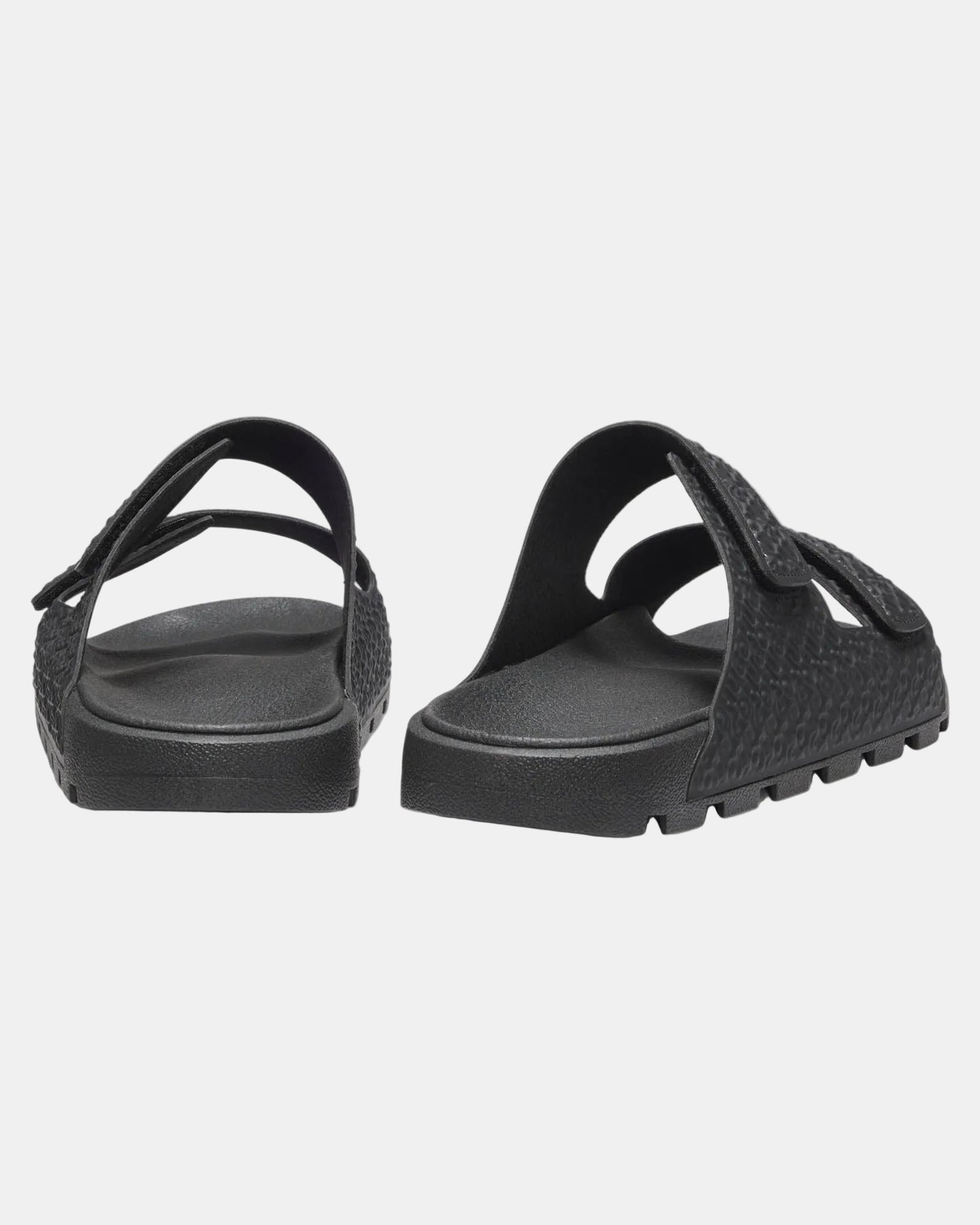 HUGO Evander Mens Monogram Sandals with Riptape Straps  - Black 001 | CHO | Designer Mens Sandals