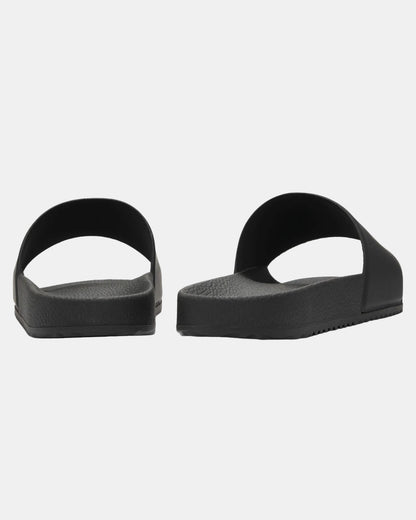 HUGO Timein Mens Italian-Made Slides with Tonal Logo  - Black 001