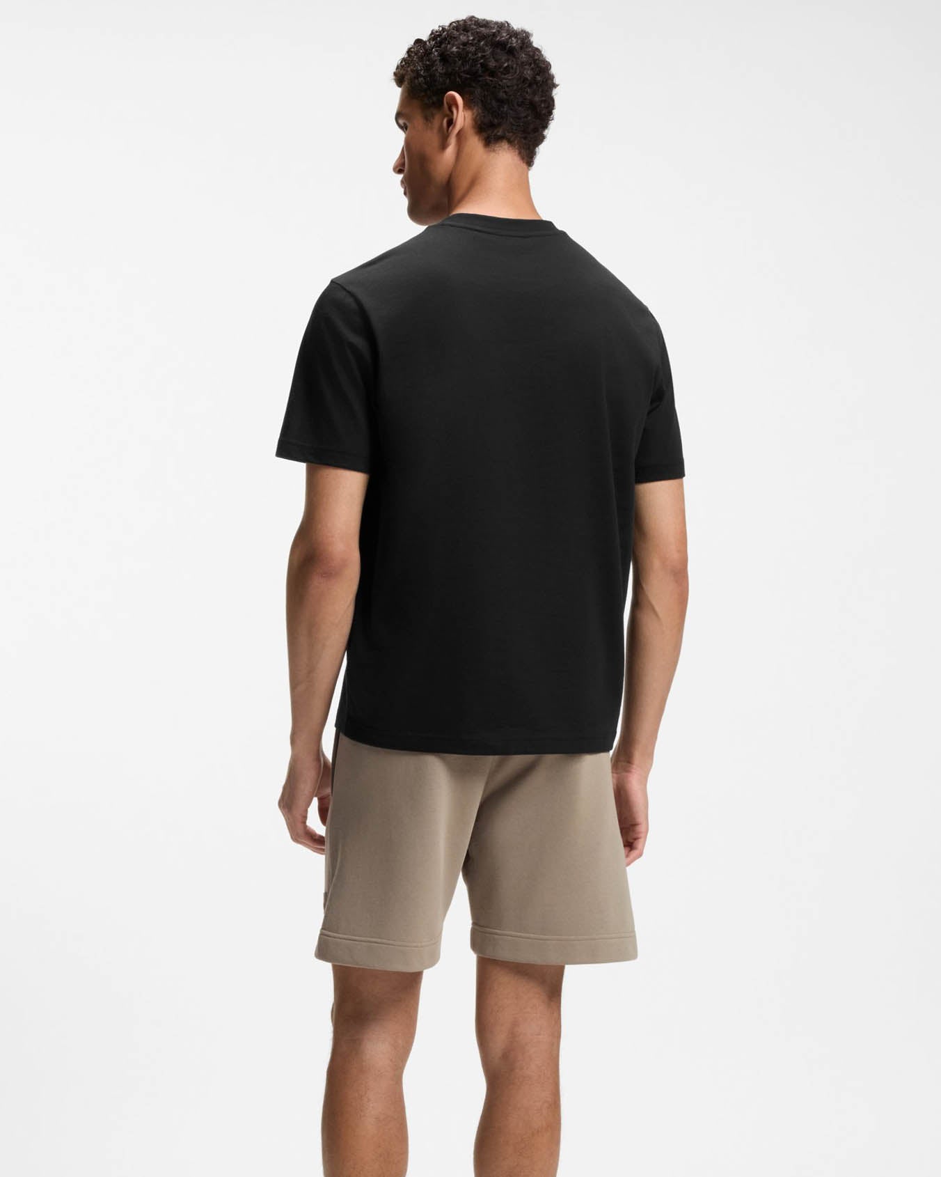 BOSS Green TS Structure Mens T - Shirt - Black 001 | CHO | Designer Mens Short Sleeve T - Shirts