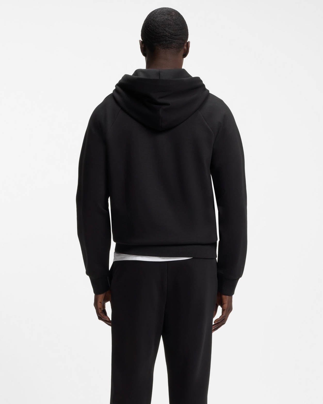 BOSS Green Saggy Mens Zip Hoodie - Black 001 | CHO | Designer Mens Zip Up Hoodies