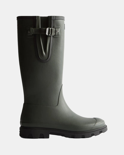Hunter Unisex Downpour Adjustable Boot - Dark Olive/Black