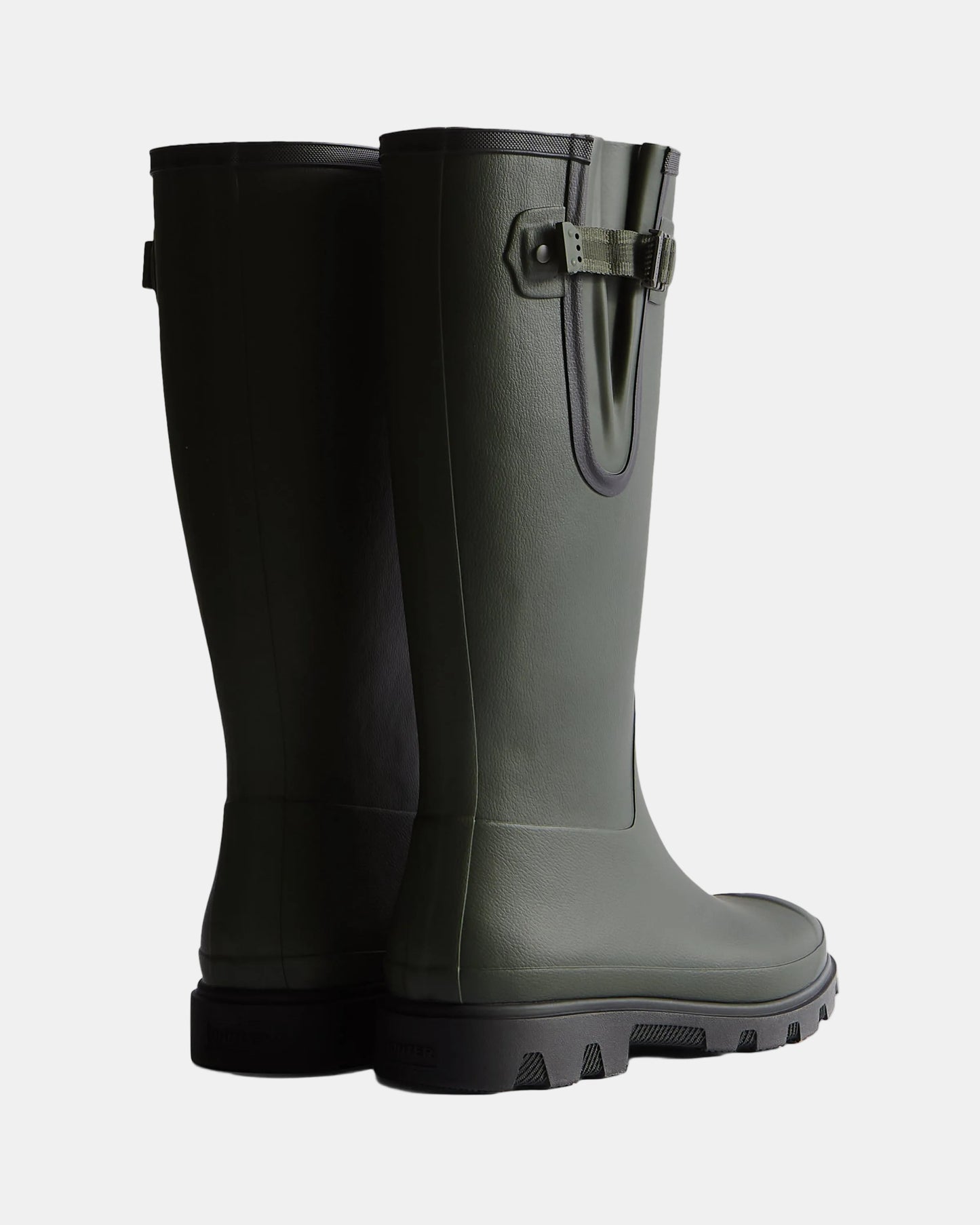 Hunter Unisex Downpour Adjustable Boot - Dark Olive/Black