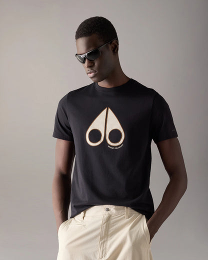 Moose Knuckles Tandem Mens T - Shirt - Black 292 | CHO | Designer Mens Short Sleeve T - Shirts - Black 292 - M - 822185968018