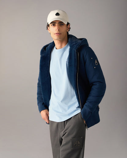 Moose Knuckles Classic Bunny 3 Mens Fleece Hoodie - Nightfall 2017 | CHO | Designer Mens Hoodies