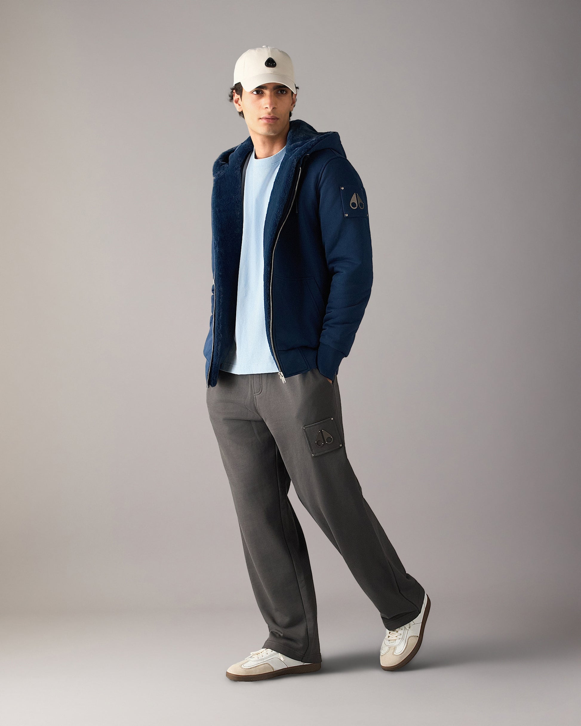 Moose Knuckles Classic Bunny 3 Mens Fleece Hoodie - Nightfall 2017 | CHO | Designer Mens Hoodies