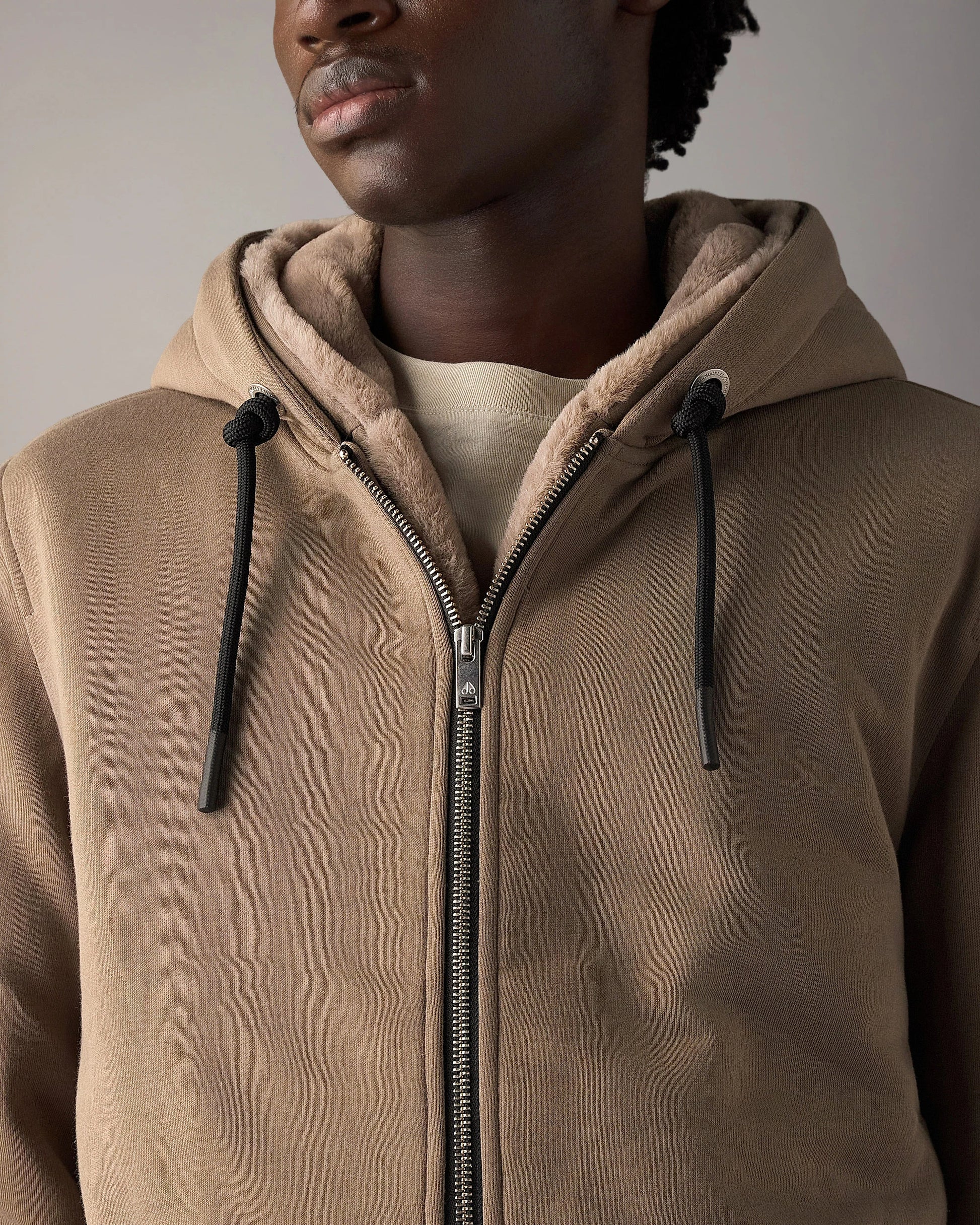 Moose Knuckles Classic Bunny 3 Mens Fleece Hoodie - Ashen 2019 | CHO | Designer Mens Hoodies