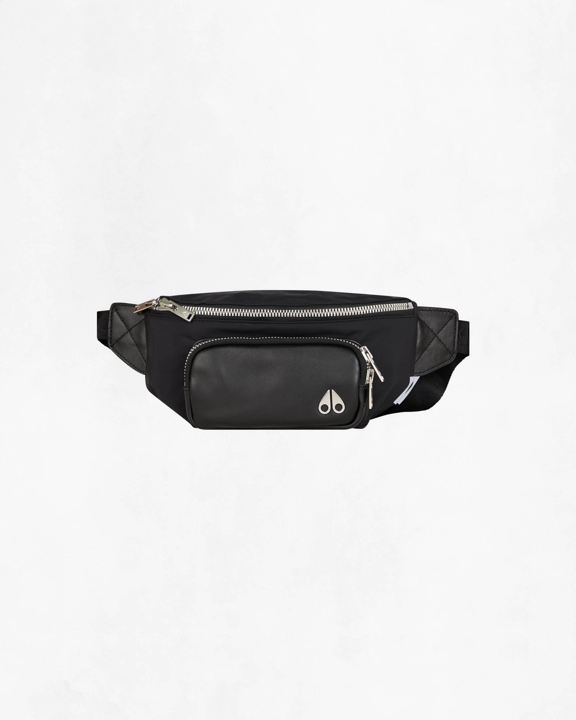 Moose Knuckles Logo Waist Bag - Black 292 - CHO - Designer Mens Bum Bags