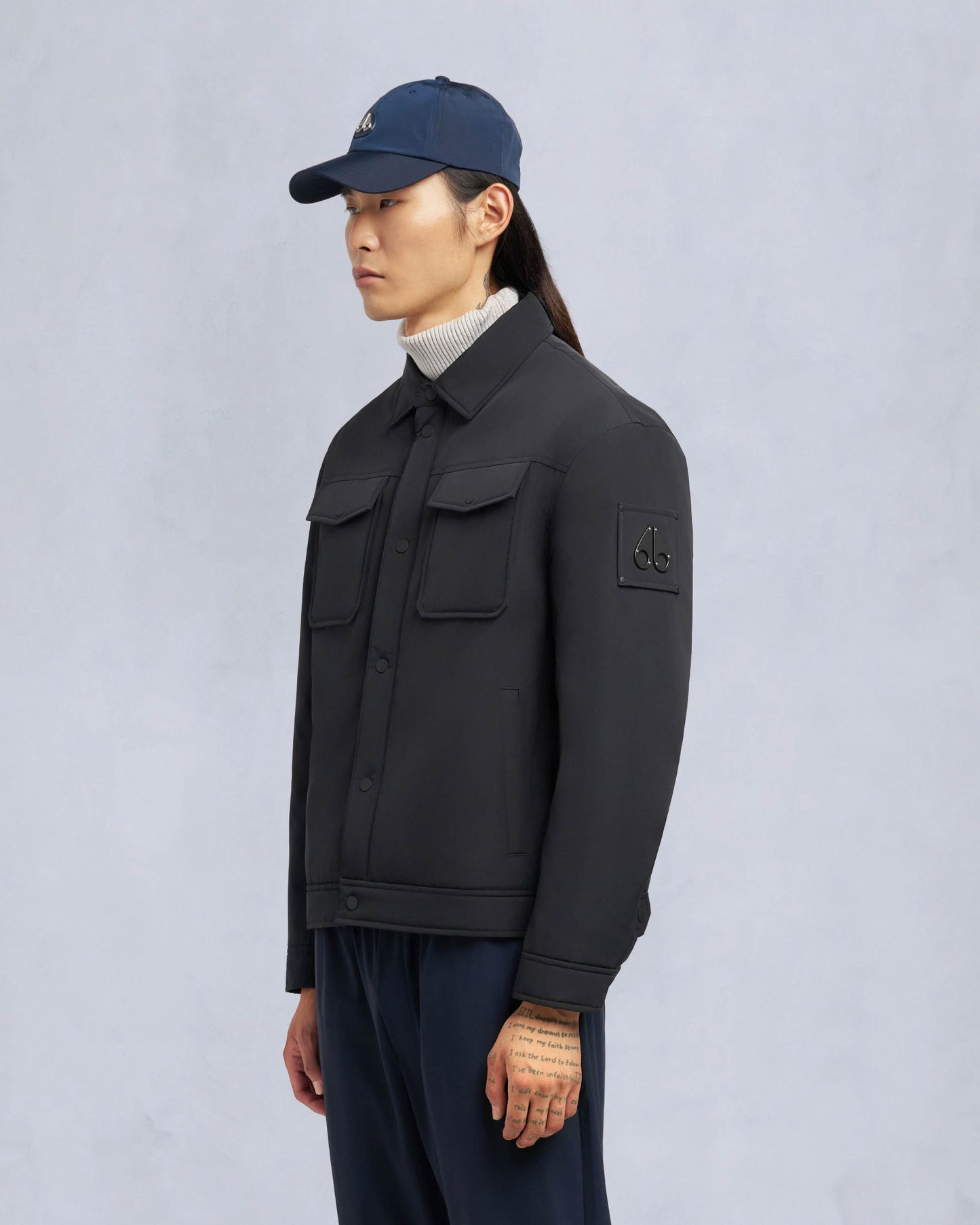 Moose Knuckles Mens Jacque Bunny Shirt Jacket - Black 292
