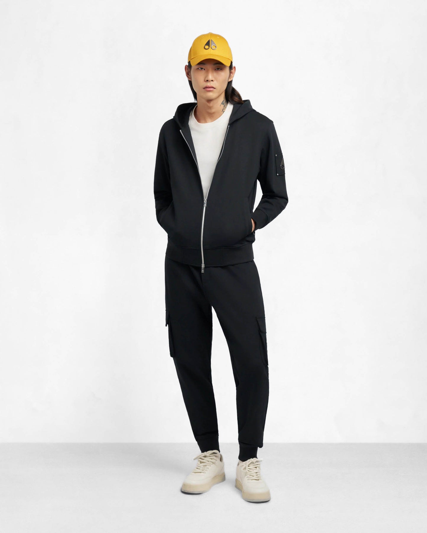 Moose Knuckles Hartsfield Mens Zip Up Hoodie - Black 292 - CHO - Designer Mens Zip Hoodies