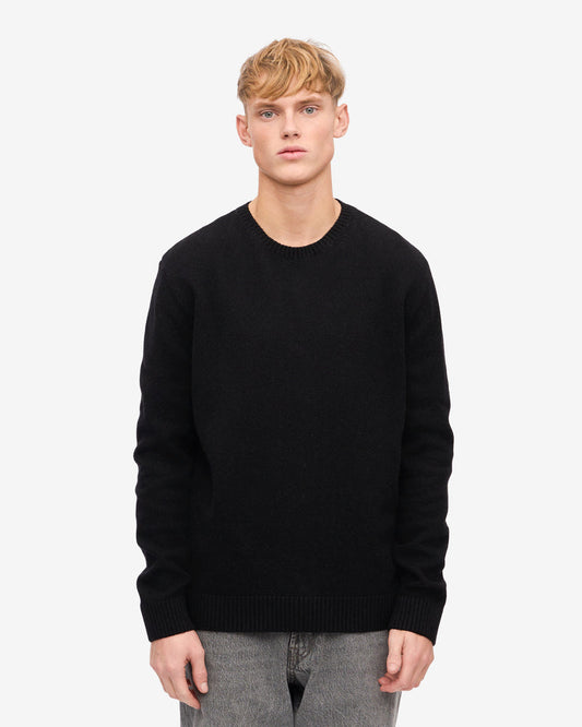 Colorful Standard Classic Merino Wool Crew Neck Jumper - Deep Black