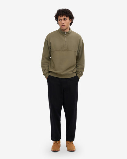 Colorful Standard Organic Quarter Zip Sweatshirt - Dusty Olive