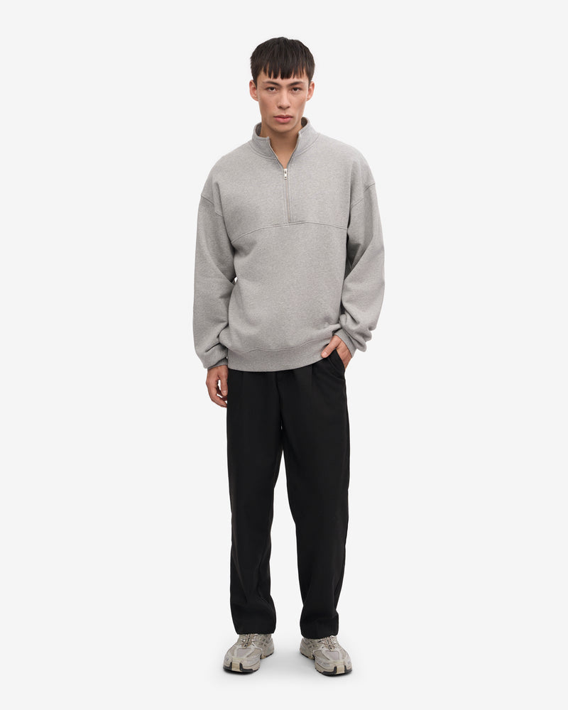 Colorful Standard Organic Quarter Zip Sweatshirt - Heather Grey