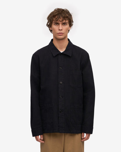 Colorful Standard Mens Organic Workwear Jacket - Deep Black