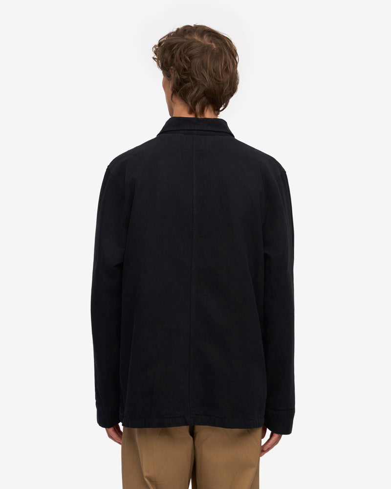 Colorful Standard Mens Organic Workwear Jacket - Deep Black