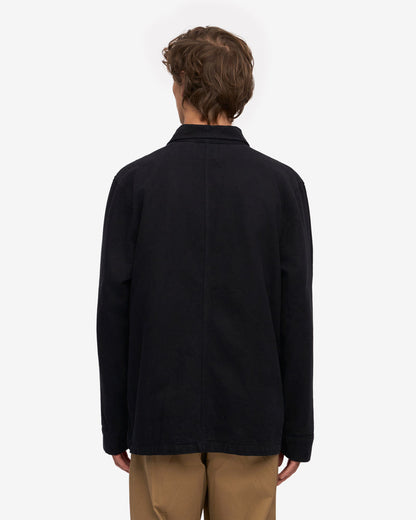 Colorful Standard Mens Organic Workwear Jacket - Deep Black