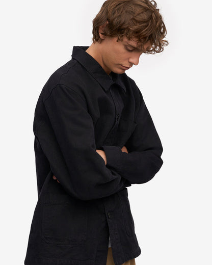 Colorful Standard Mens Organic Workwear Jacket - Deep Black