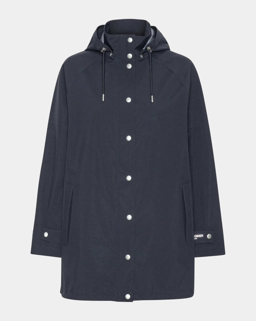 Ilse Jacobsen Gentle Rain Womens Raglan Raincoat - Dark Indigo 660