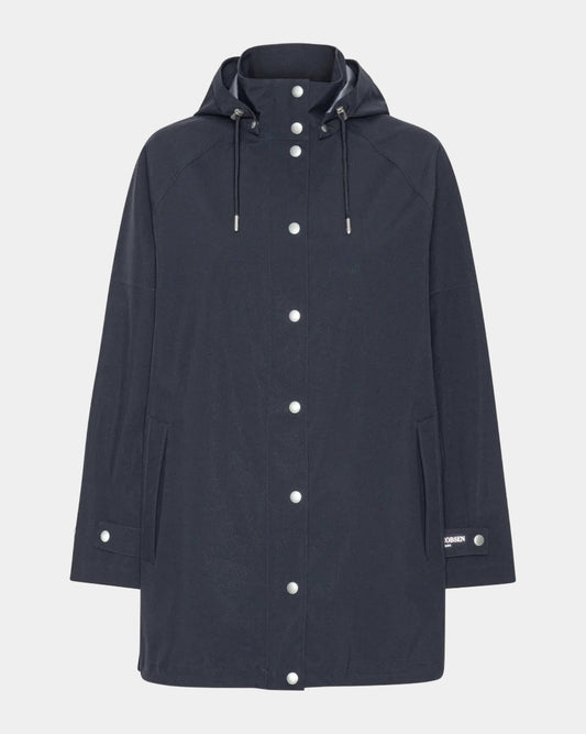 Ilse Jacobsen Gentle Rain Womens Raglan Raincoat - Dark Indigo 660 | CHO | Designer Womens Rain Coats
