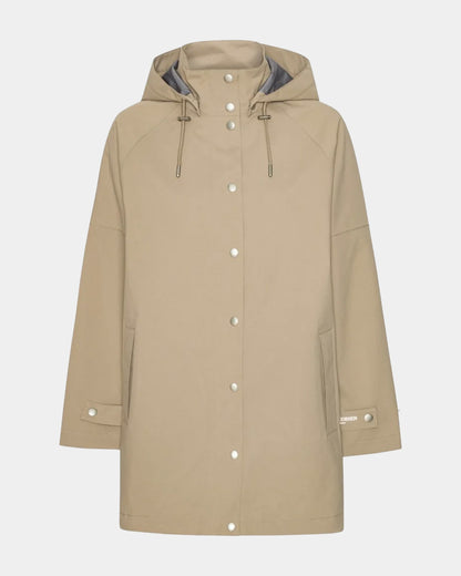 Ilse Jacobsen Gentle Rain Womens Raglan Raincoat - Greige 105 | CHO | Designer Womens Rain Coats