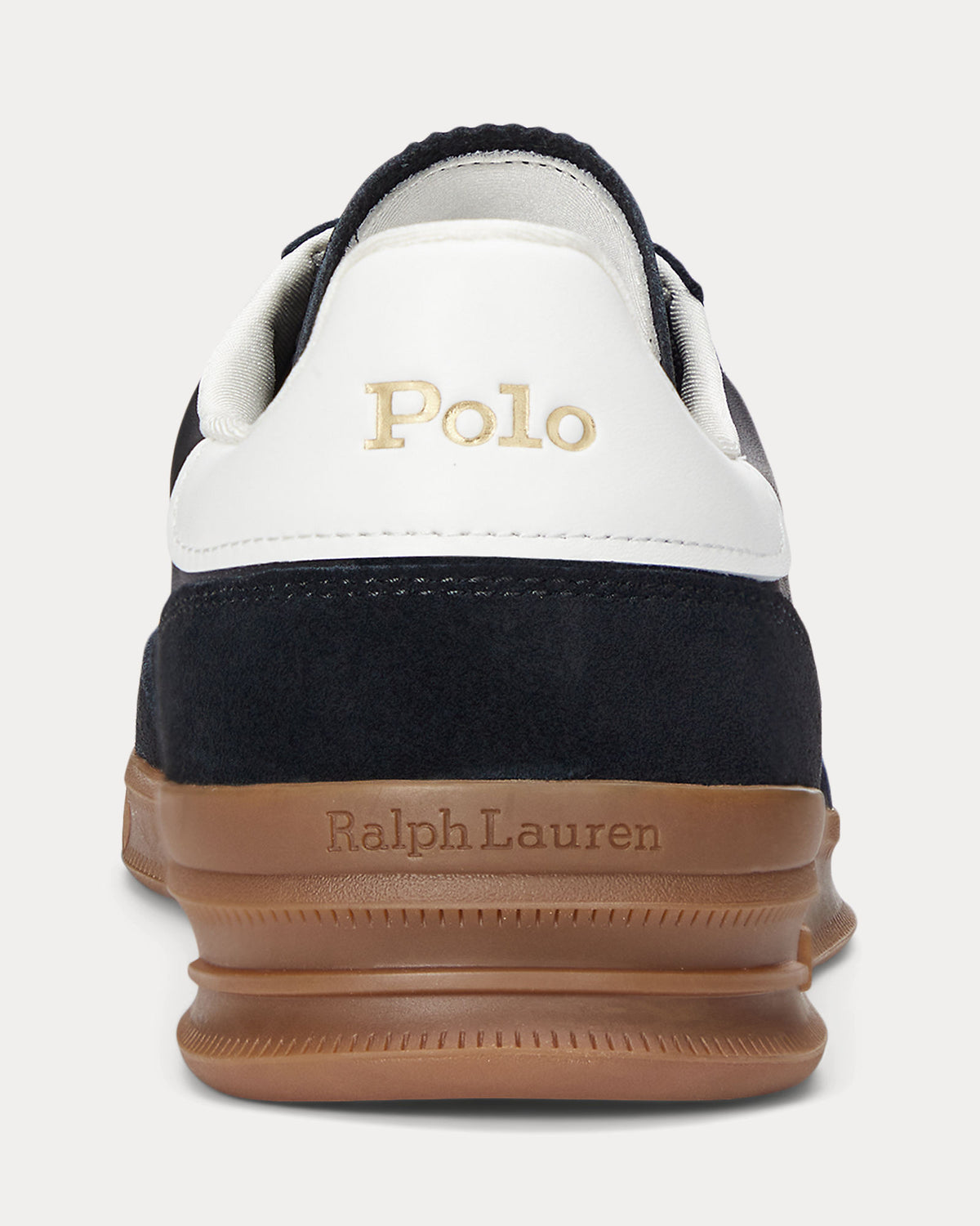 Ralph Lauren Heritage Aera Mens Leather-Suede Sneaker - Black/White