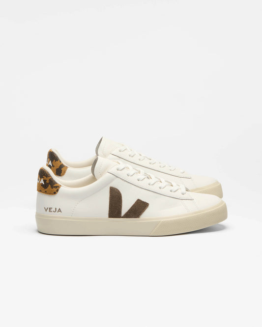 VEJA Campo Leather Womens Trainers - White/Camel Wild Country | CHO | Designer Womens Trainers