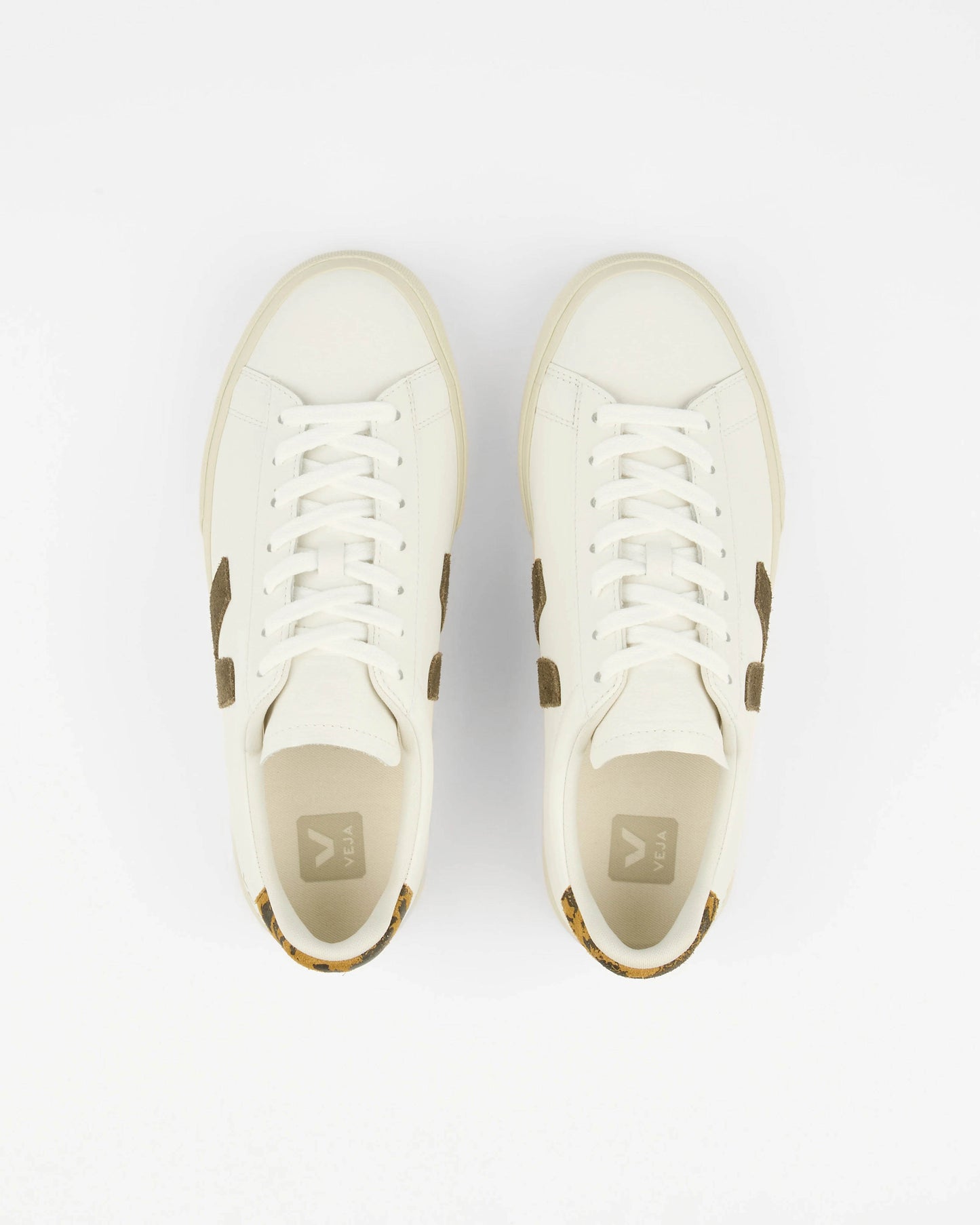 VEJA Campo Leather Womens Trainers - White/Camel Wild Country | CHO | Designer Womens Trainers