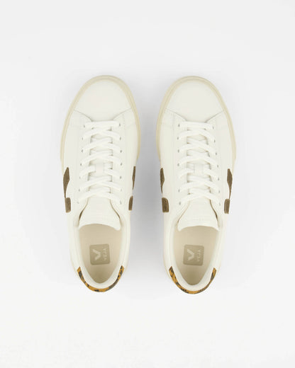 VEJA Campo Leather Womens Trainers - White/Camel Wild Country | CHO | Designer Womens Trainers