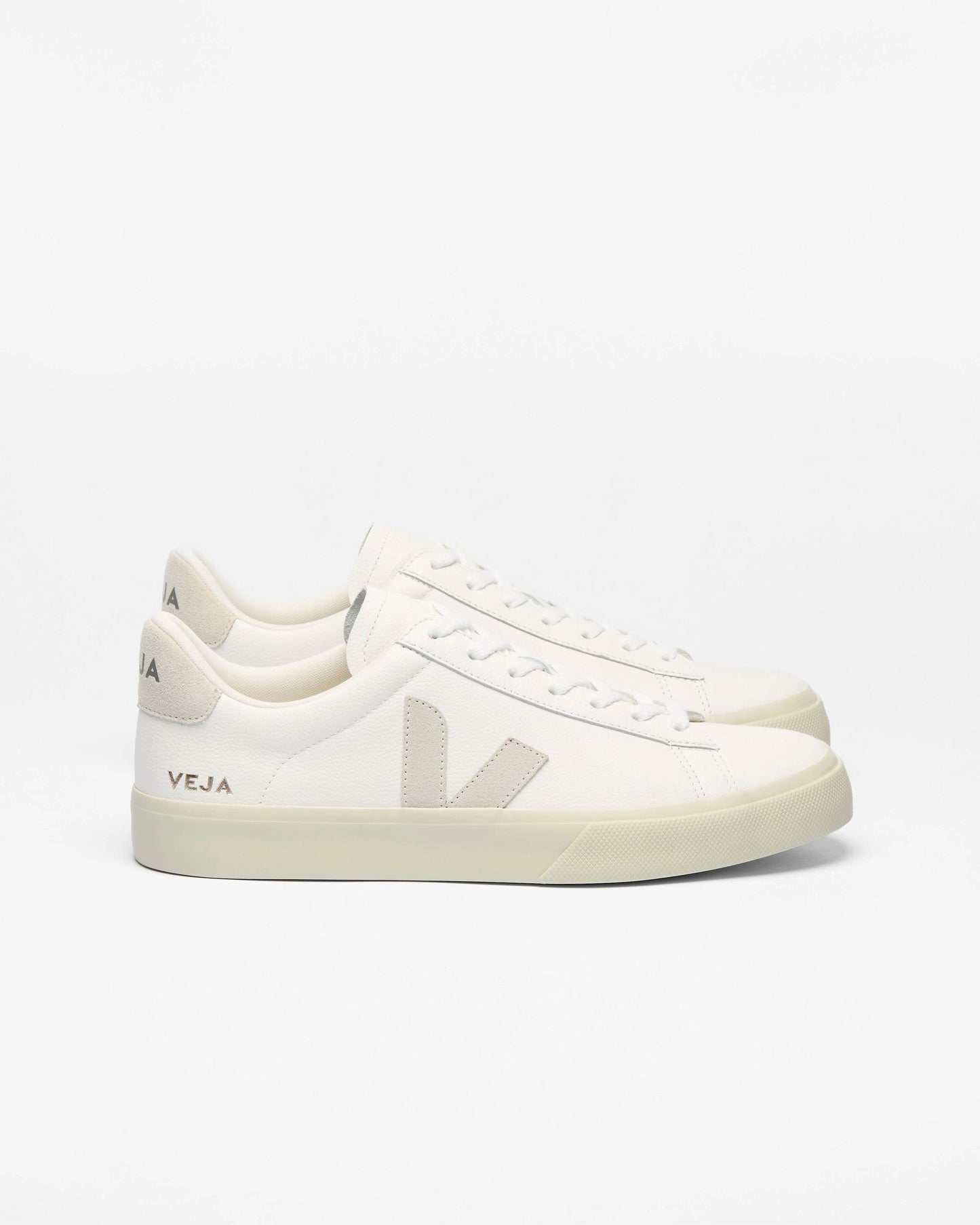VEJA Campo Leather Womens Trainers - Extra White/Natural Suede