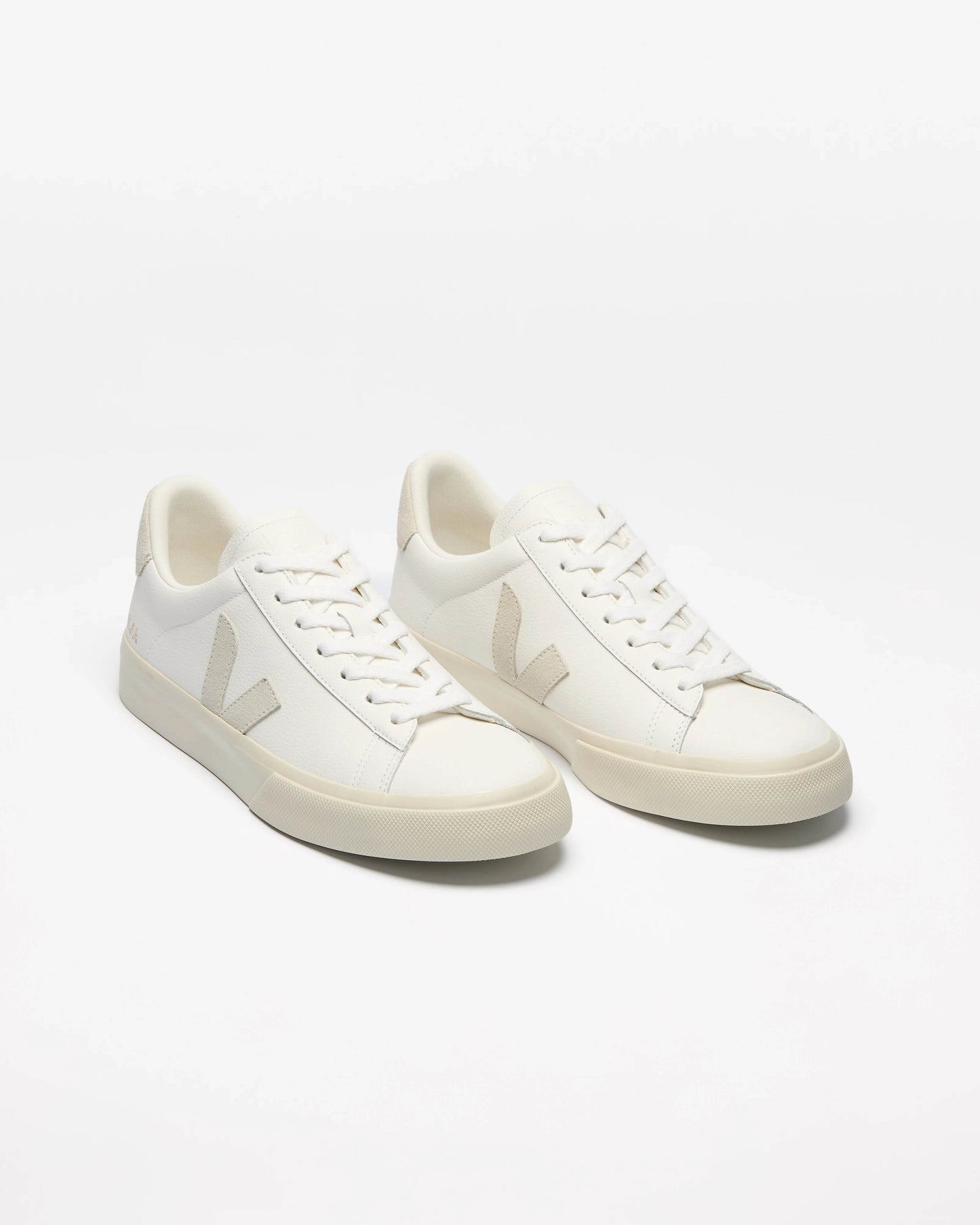 VEJA Campo Leather Womens Trainers - Extra White/Natural Suede