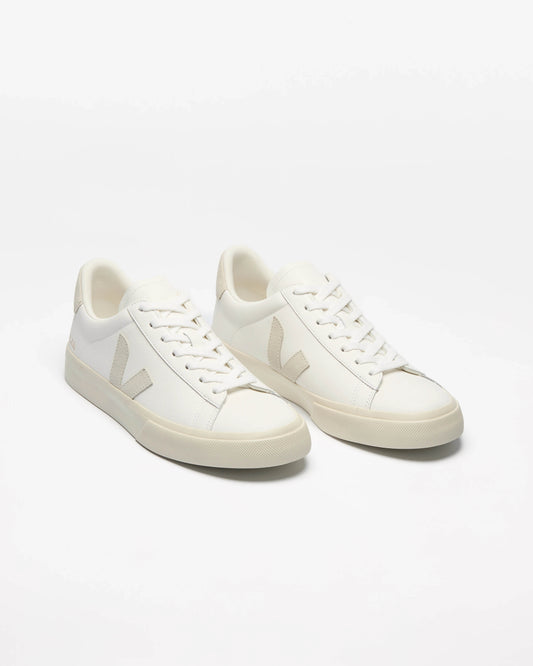 VEJA Campo Leather Womens Trainers - Extra White/Natural Suede