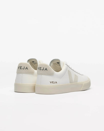 VEJA Campo Leather Womens Trainers - Extra White/Natural Suede