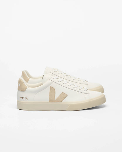 Veja Campo Leather Womens Trainers - Extra White/Almond